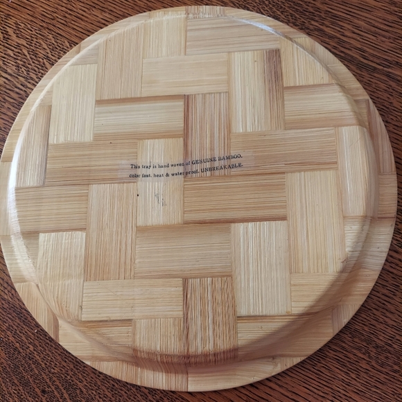 Vintage Souvenir Bamboo Tray - Picture 2 of 4